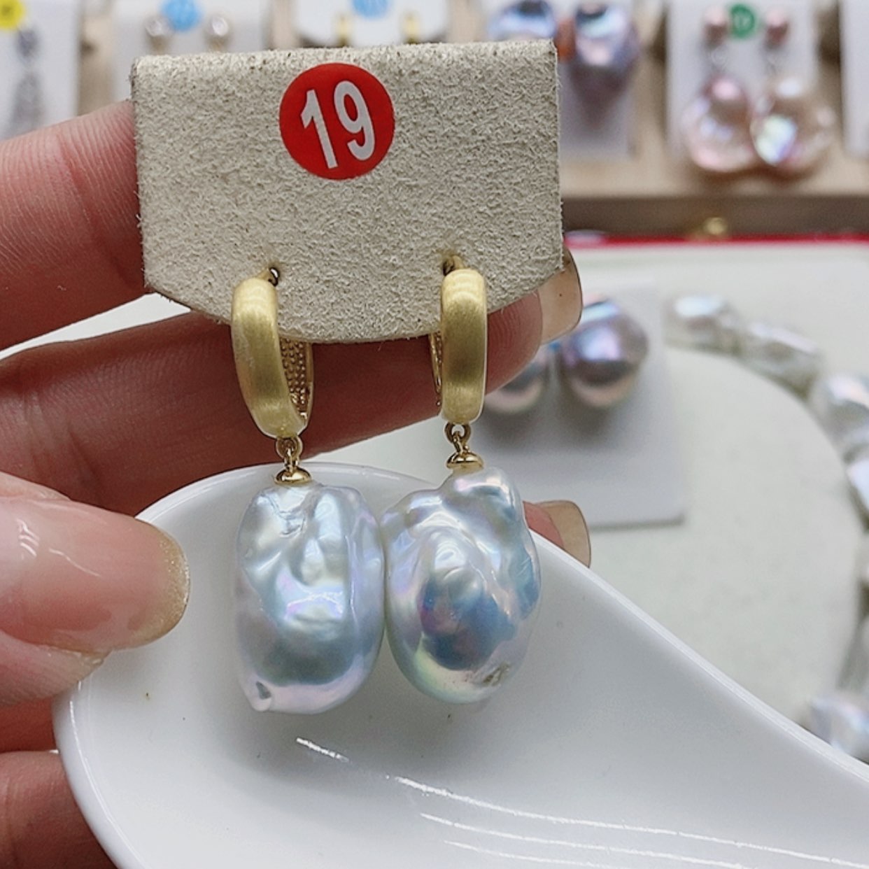 【闪购商品】淡水珍珠耳饰银S925镶嵌