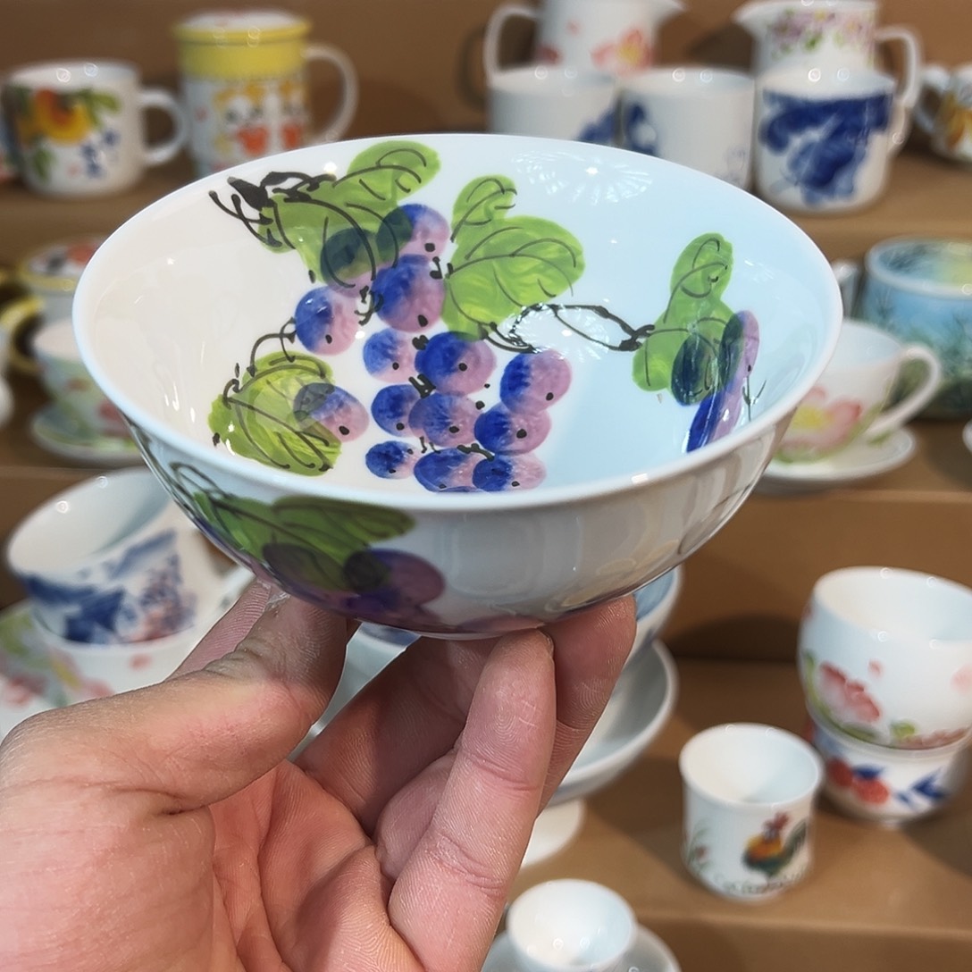 陶瓷景德镇手工手绘陶瓷5寸碗