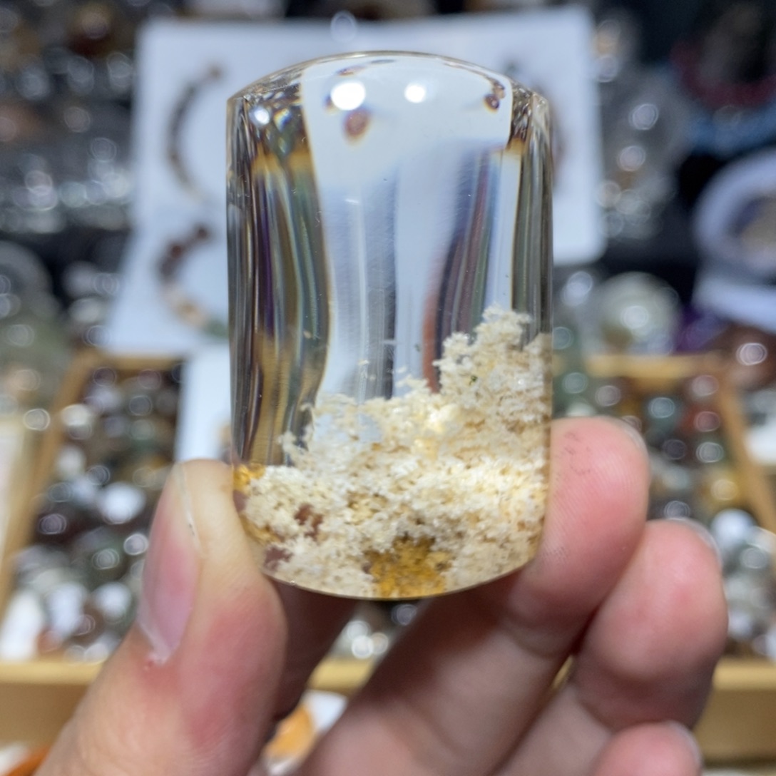 水晶水晶无事牌吊坠未镶嵌