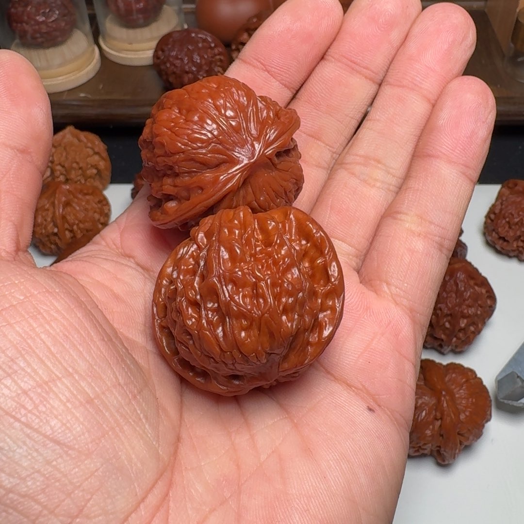 戳***戳文玩核桃把件云水小磨38全品