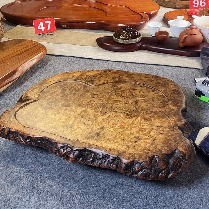 n***o黄金樟湿泡实木茶盘