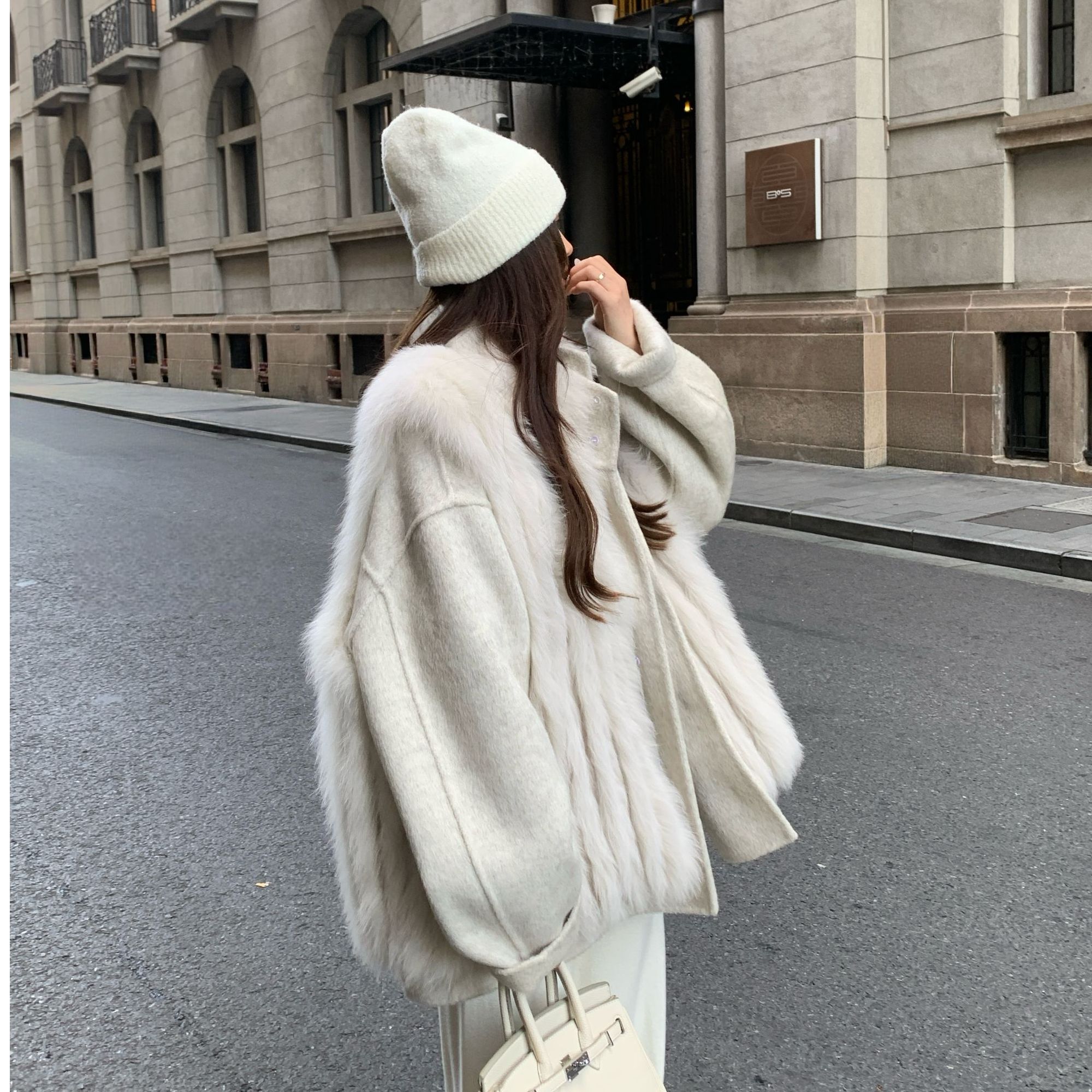 2025年冬季新款一衣四穿双面毛呢外套气质大衣女休闲慵懒