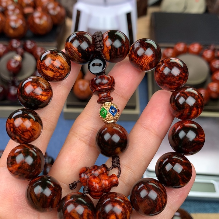 花梨木类进****虎手串手链1.5