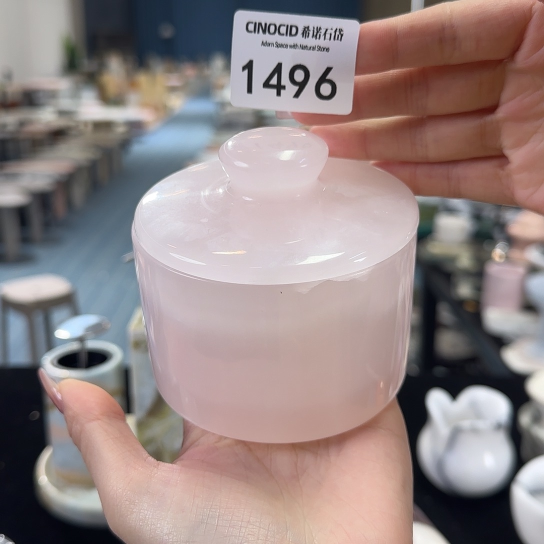 石材1496粉玉小储物罐福利