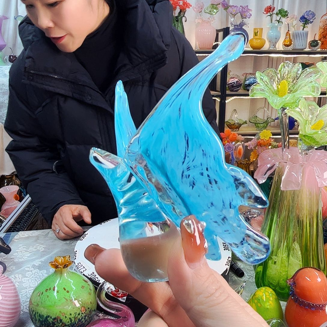 蝴蝶家悦美居琉璃摆件