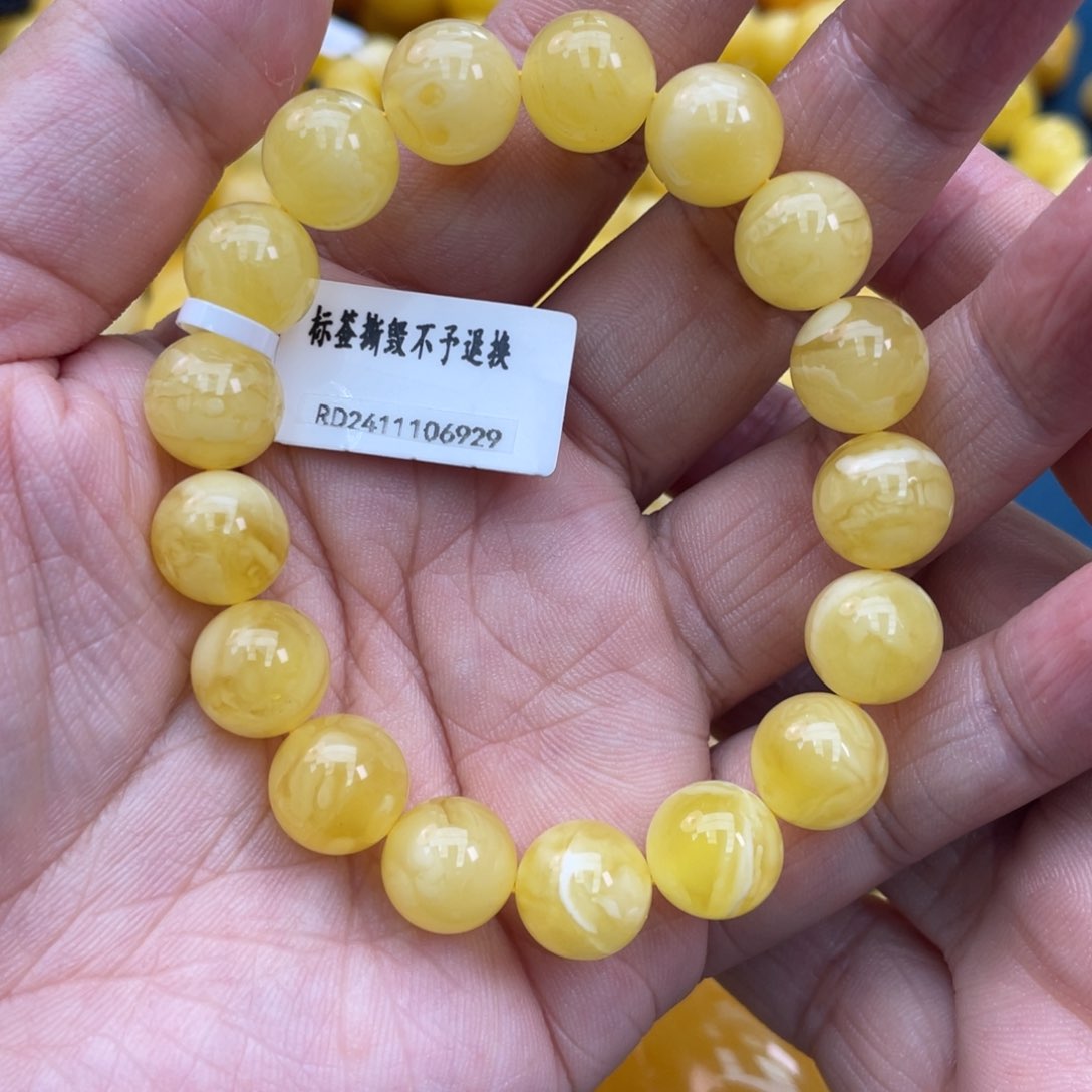 琥珀裸石未镶嵌琥珀蜜蜡10m m