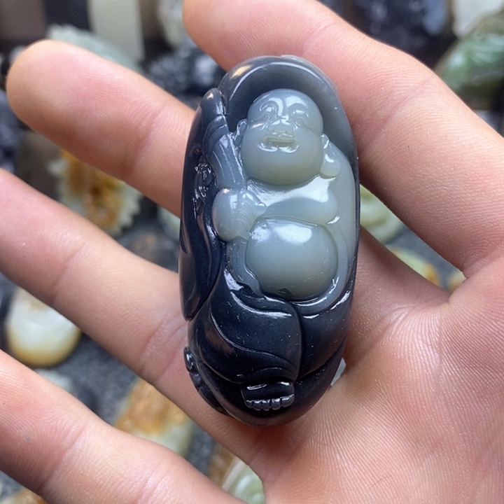 和田玉（糖玉）挂件未镶嵌海****海