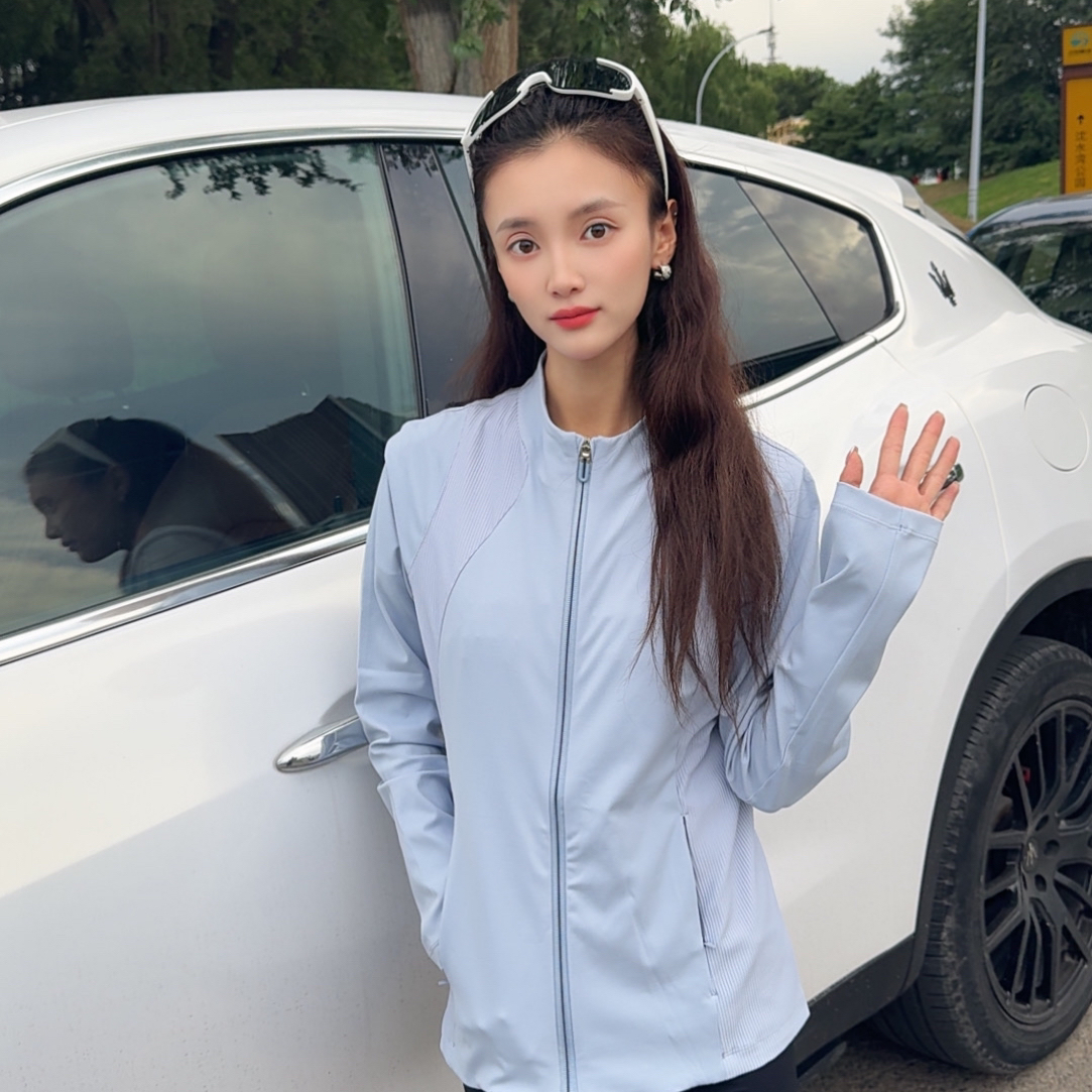 D家软壳运动防嗮服速干立领修身瑜伽健身显瘦女款