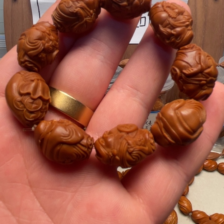 橄榄核手串/手链1.5财神