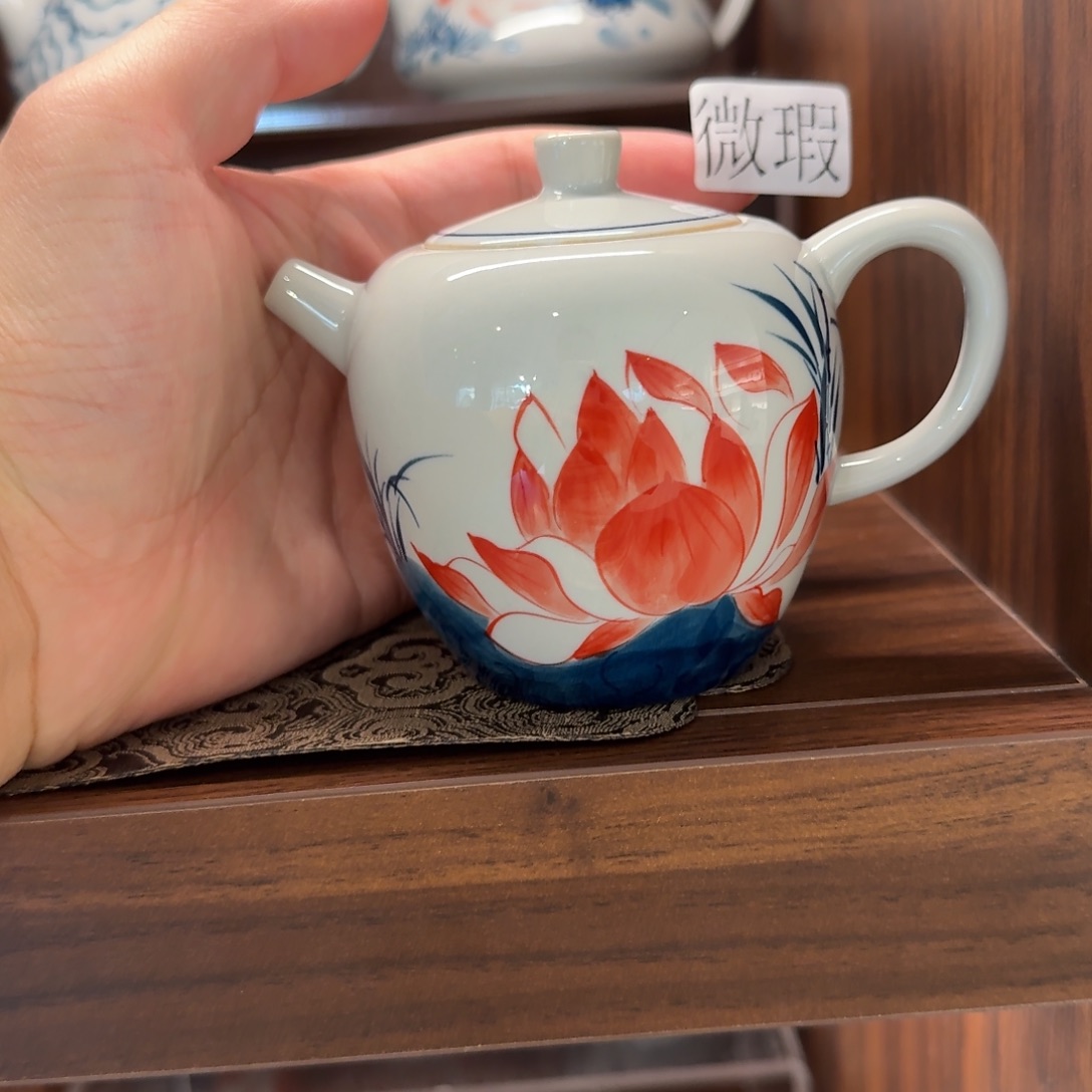 釉下彩纯手绘微瑕