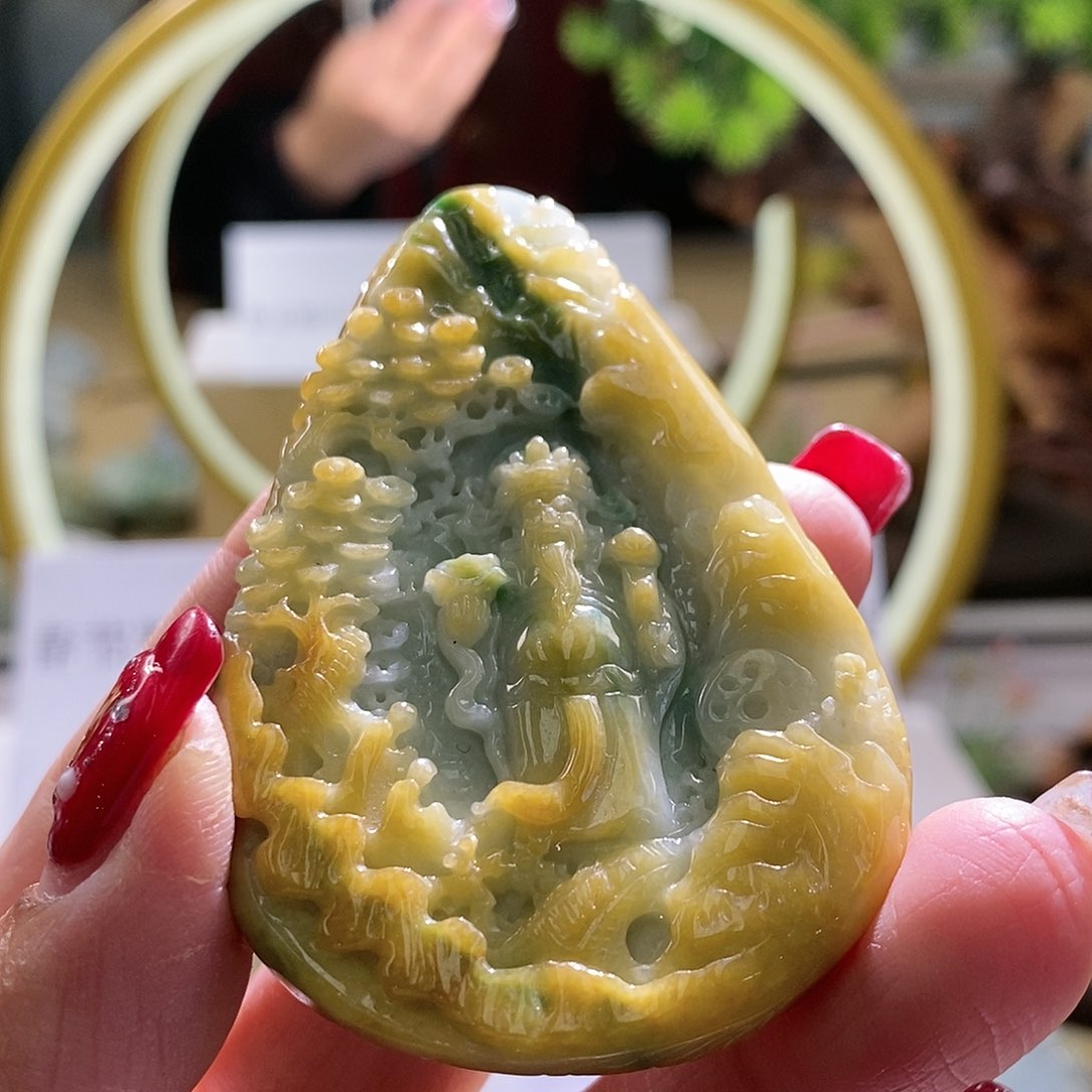 【闪购商品】翡翠颈饰未镶嵌财神