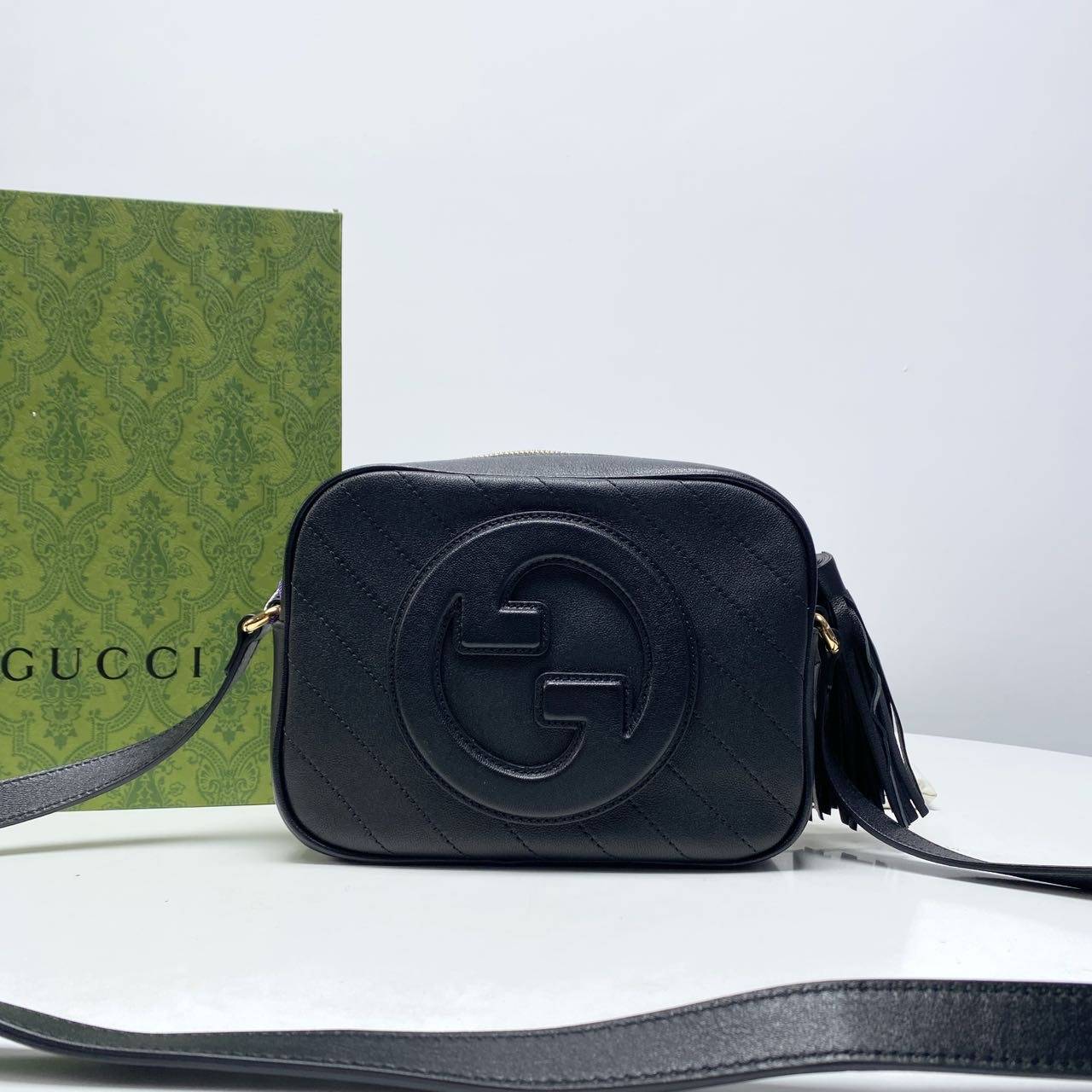 95新 GUCCI/古驰 玺越奢品 GUCCI黑相机 斜挎包 KJ494