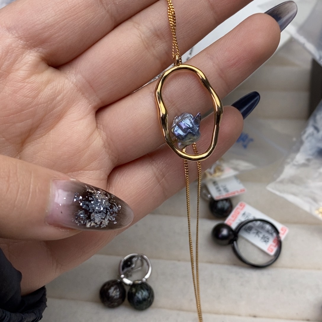 海水珍珠颈饰银S925镶嵌