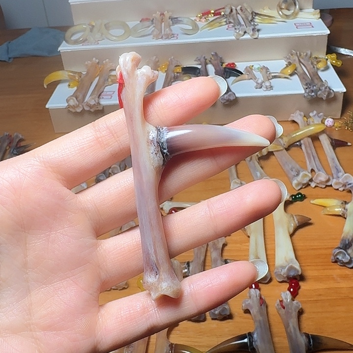 鸡骨（鸡脚）把件玉*鸡爪骨单只