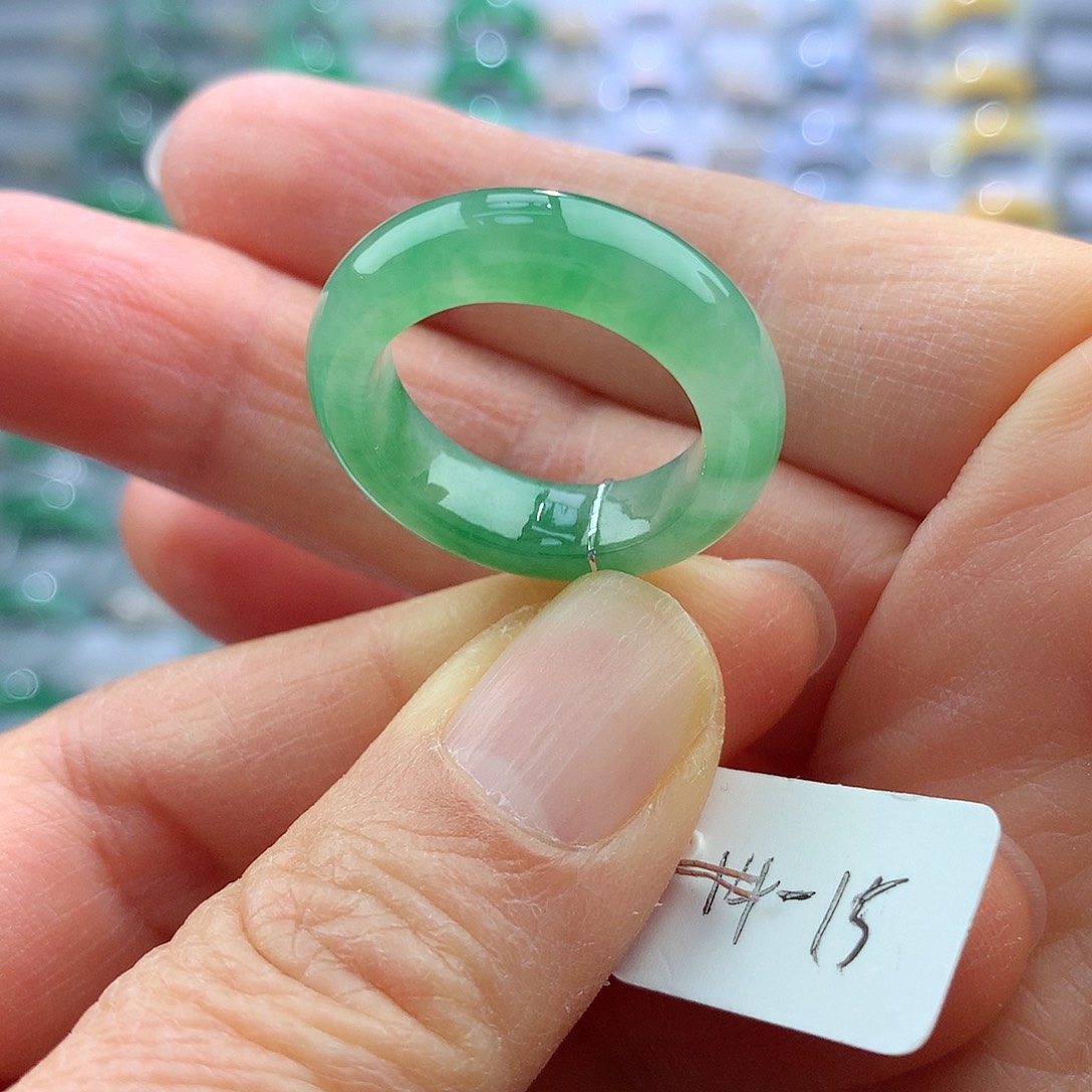 翡翠戒指未镶嵌14%15号
