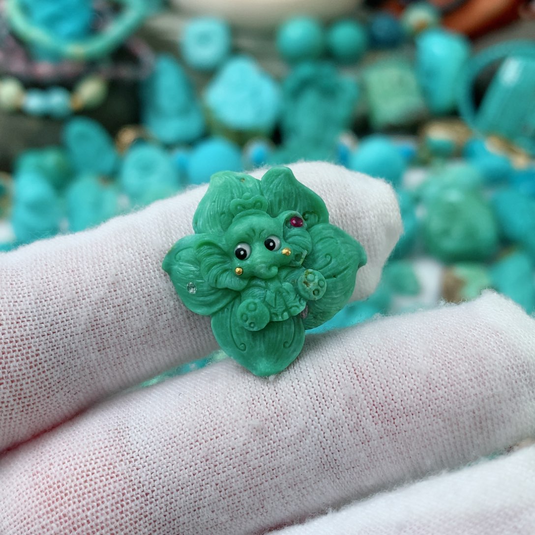 绿松石未镶嵌珠宝半成品