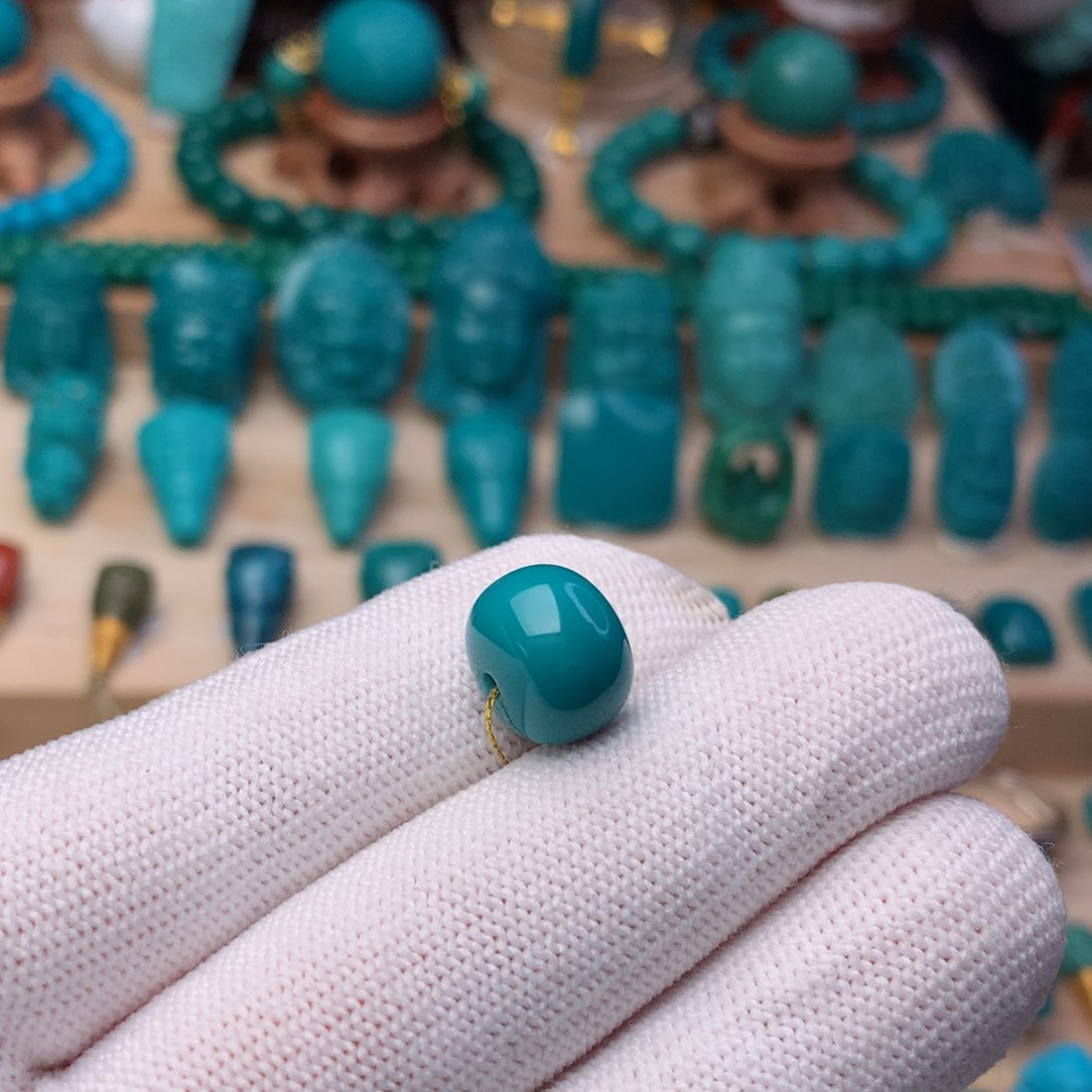 绿松石珠宝奇石未镶嵌12m m