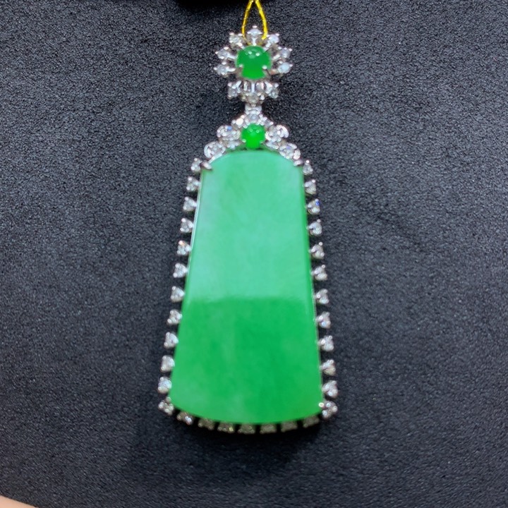 翡翠手链18K金镶嵌翡翠