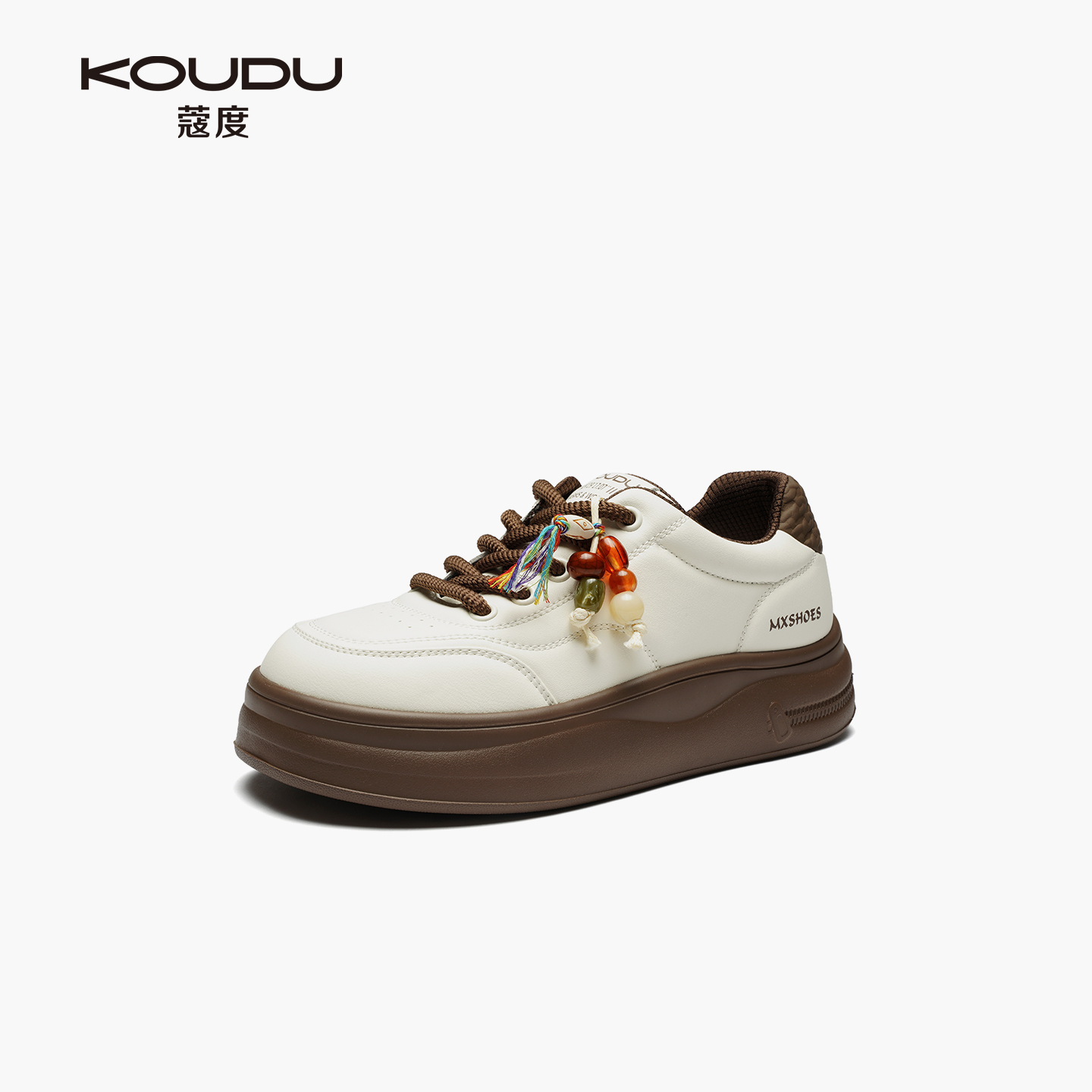 KOUDU/蔻度低跟运动休闲鞋休闲风时尚休闲鞋系带厚底复古时尚3256