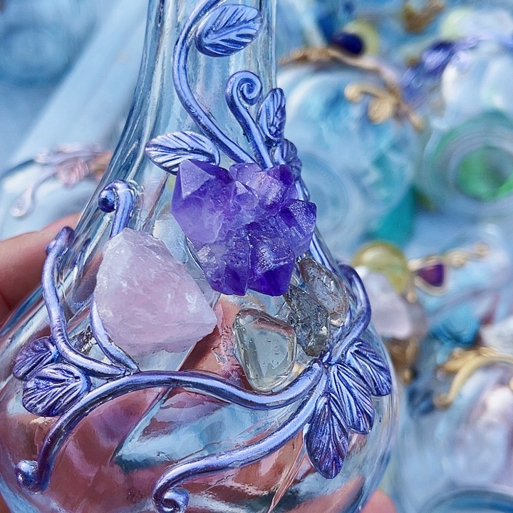 丽***莎摆件紫晶未镶嵌水晶