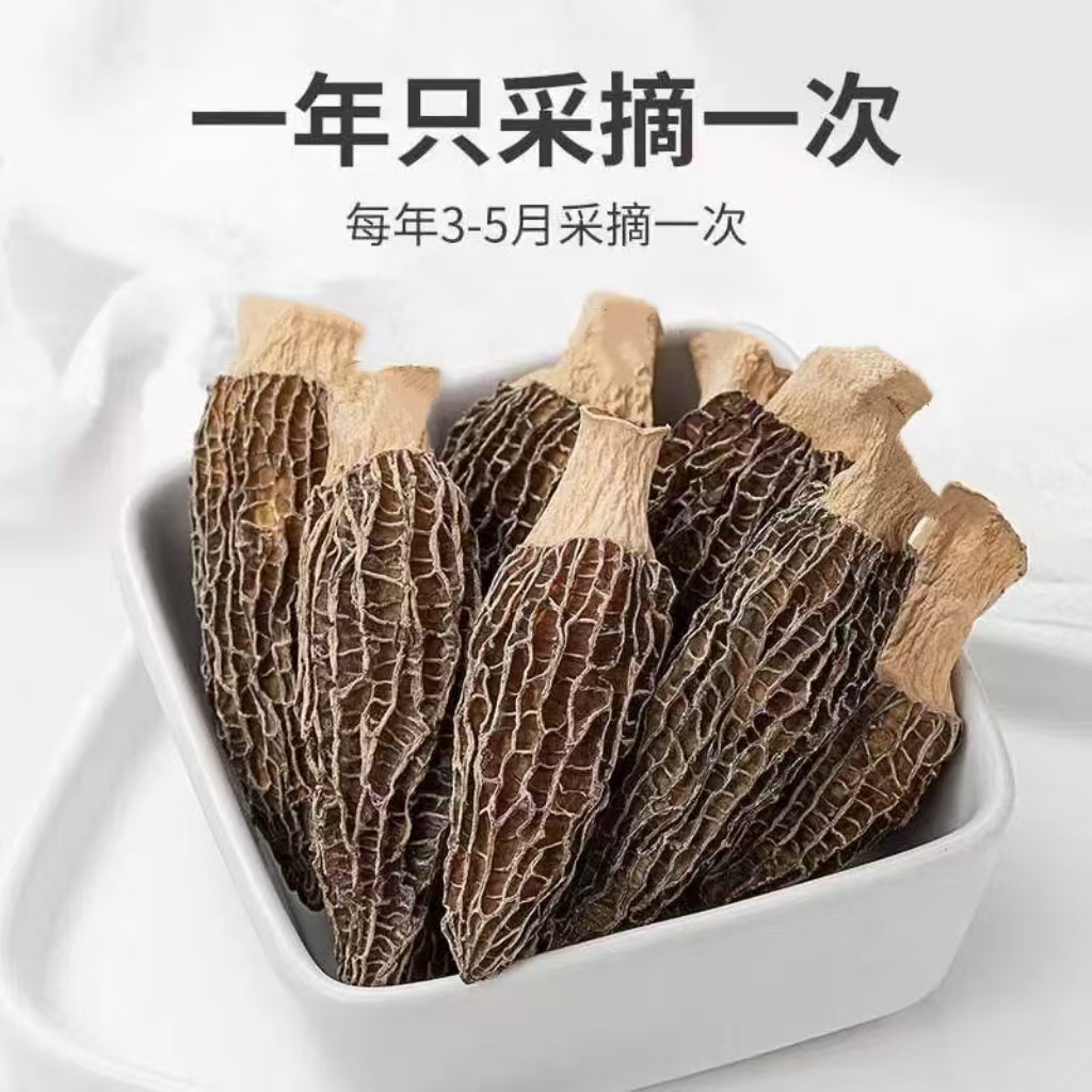 高山羊肚菌5-8干货菌菇蘑菇煲汤炖汤饱满肉质食材