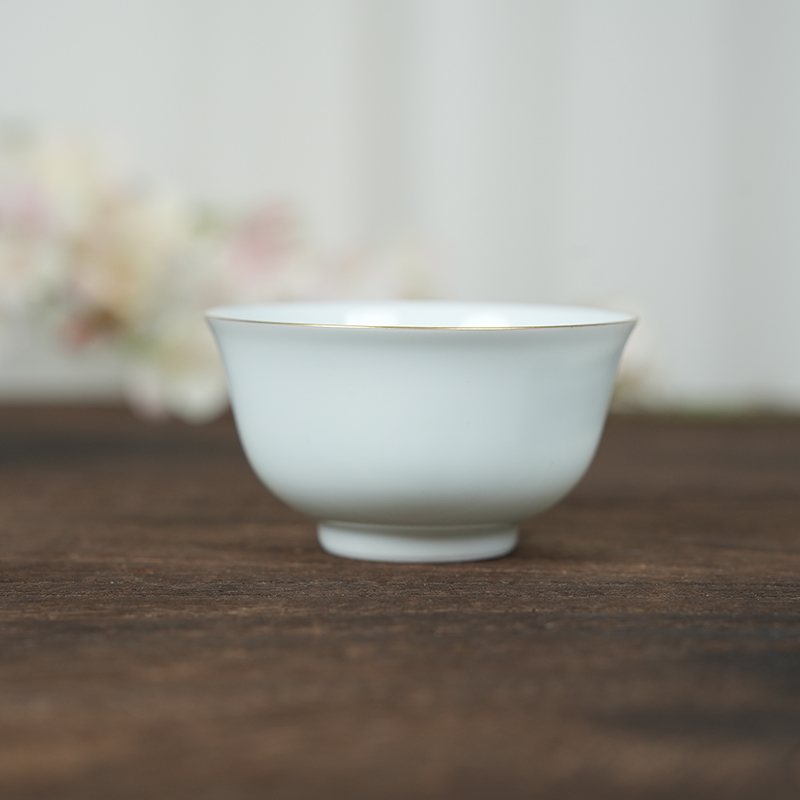 【墨舍名窑】徐窑描金清韵杯 xuyao137