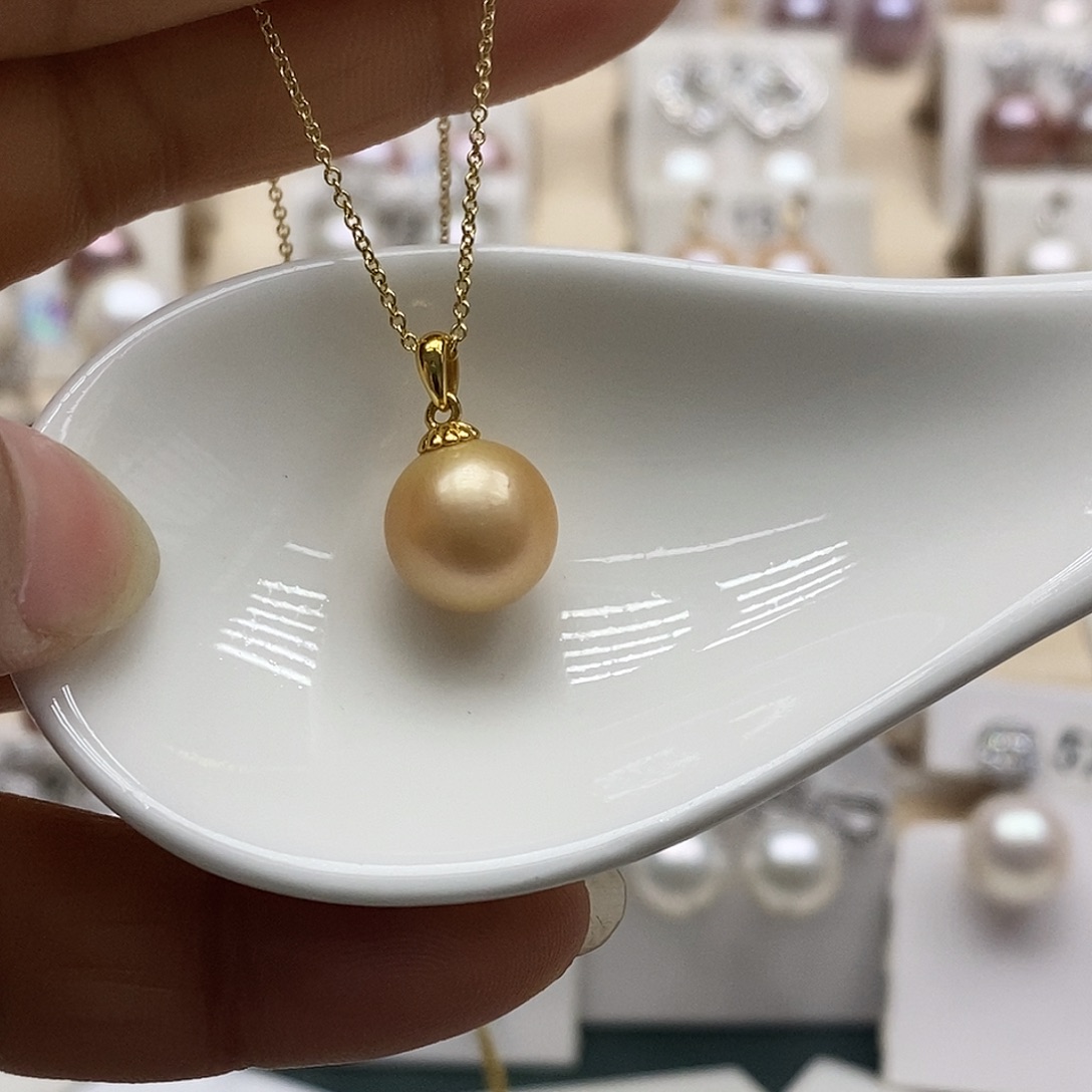 银S925镶嵌淡水珍珠颈饰