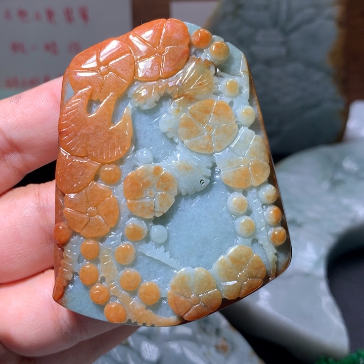 翡翠未镶嵌颈饰保真天然A货翡翠