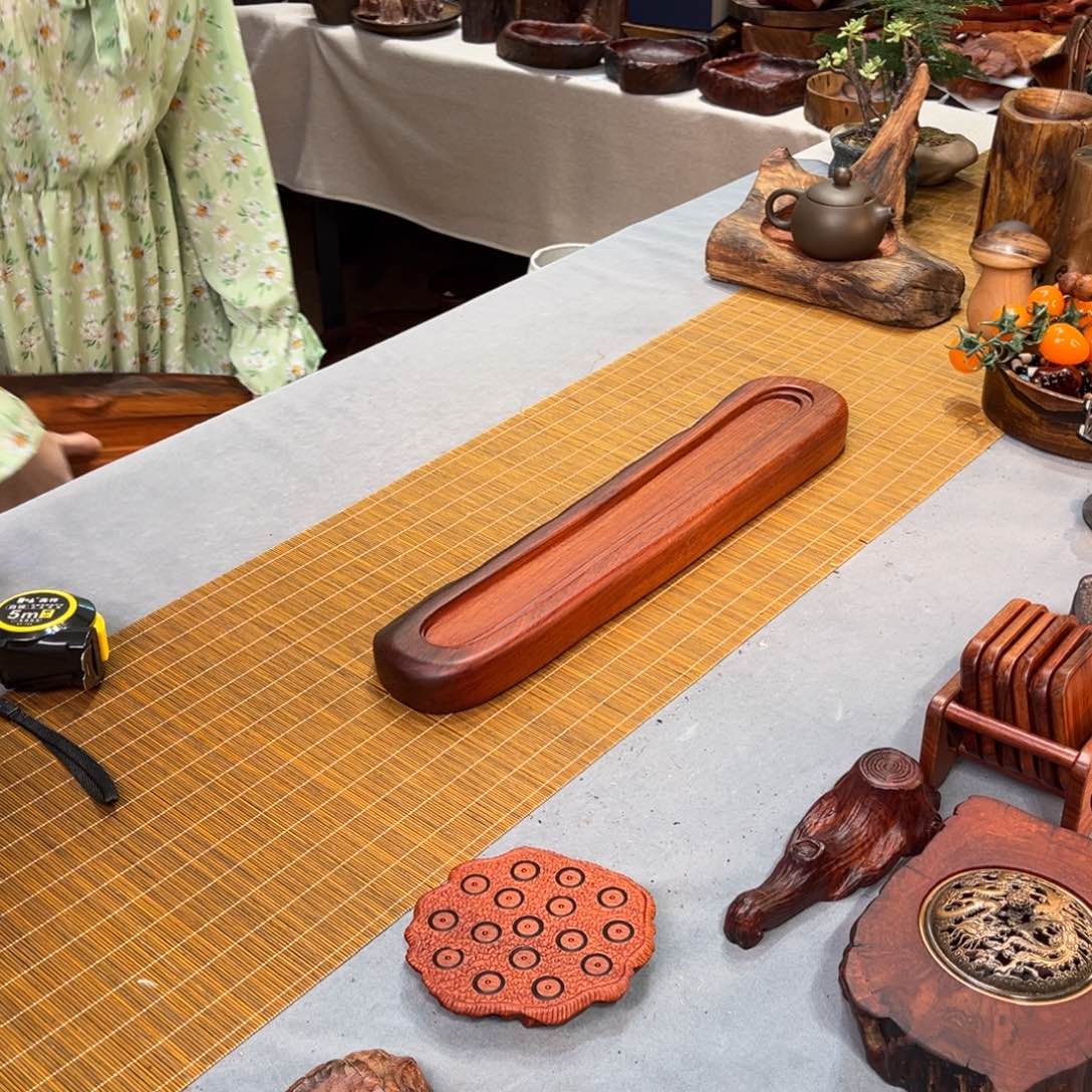 冰***～缅甸花梨木茶杯收纳架
