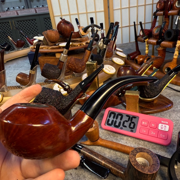 戳记不清晰石楠木老烟斗