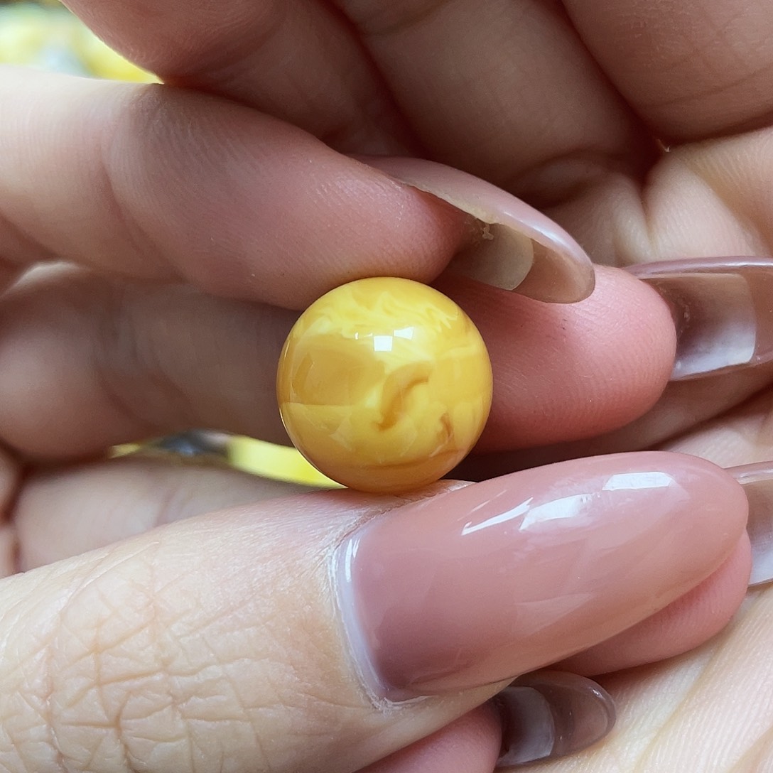 琥珀珠宝奇石未镶嵌14.8mm