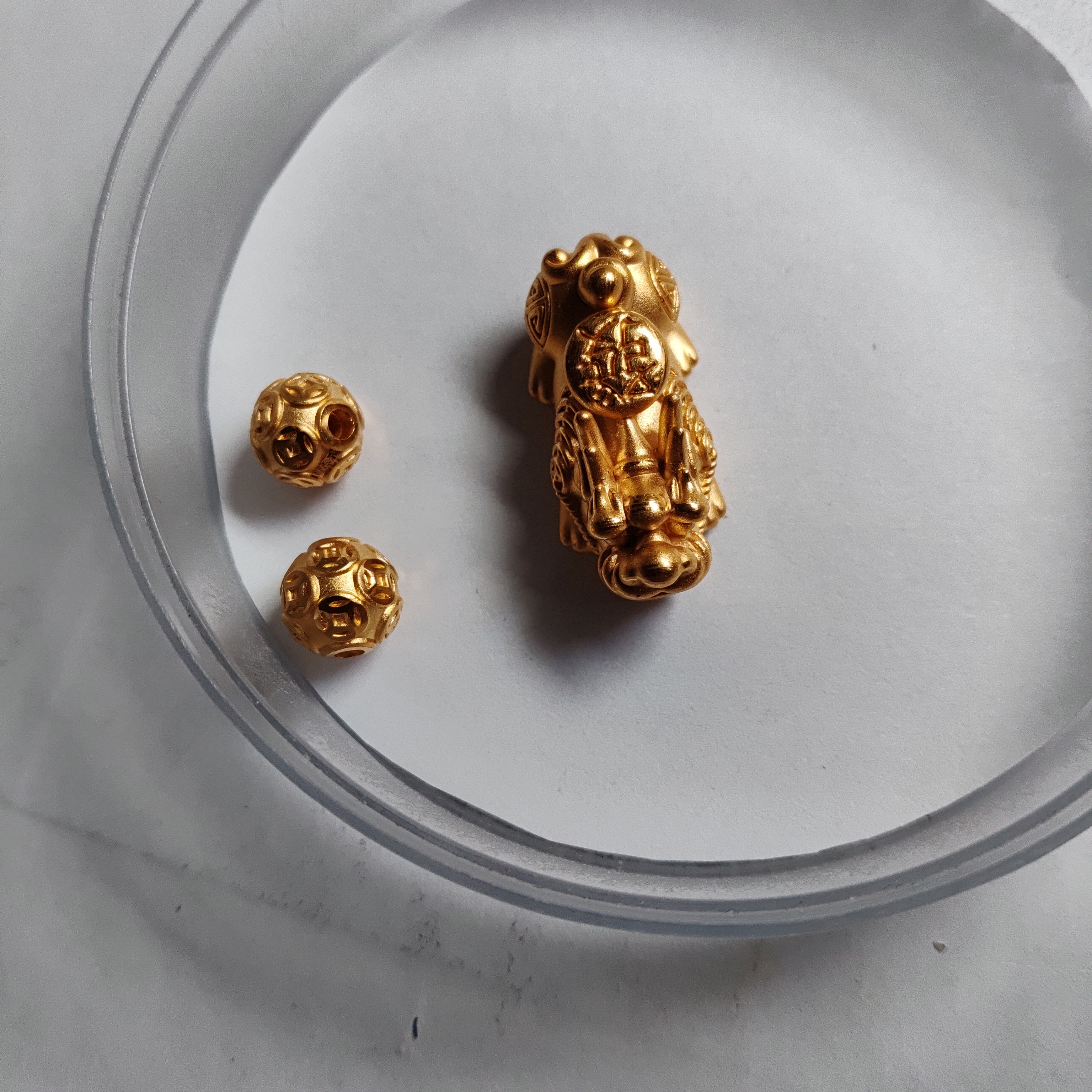 金元宝足金999貔貅珠子首饰