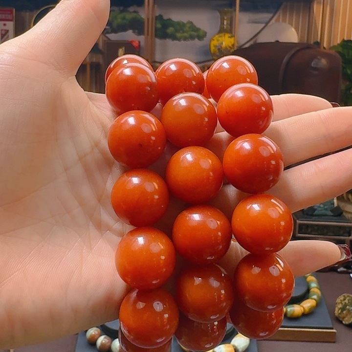 蛇纹石玉手串未镶嵌