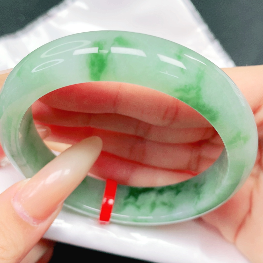 翡翠未镶嵌手镯56.57