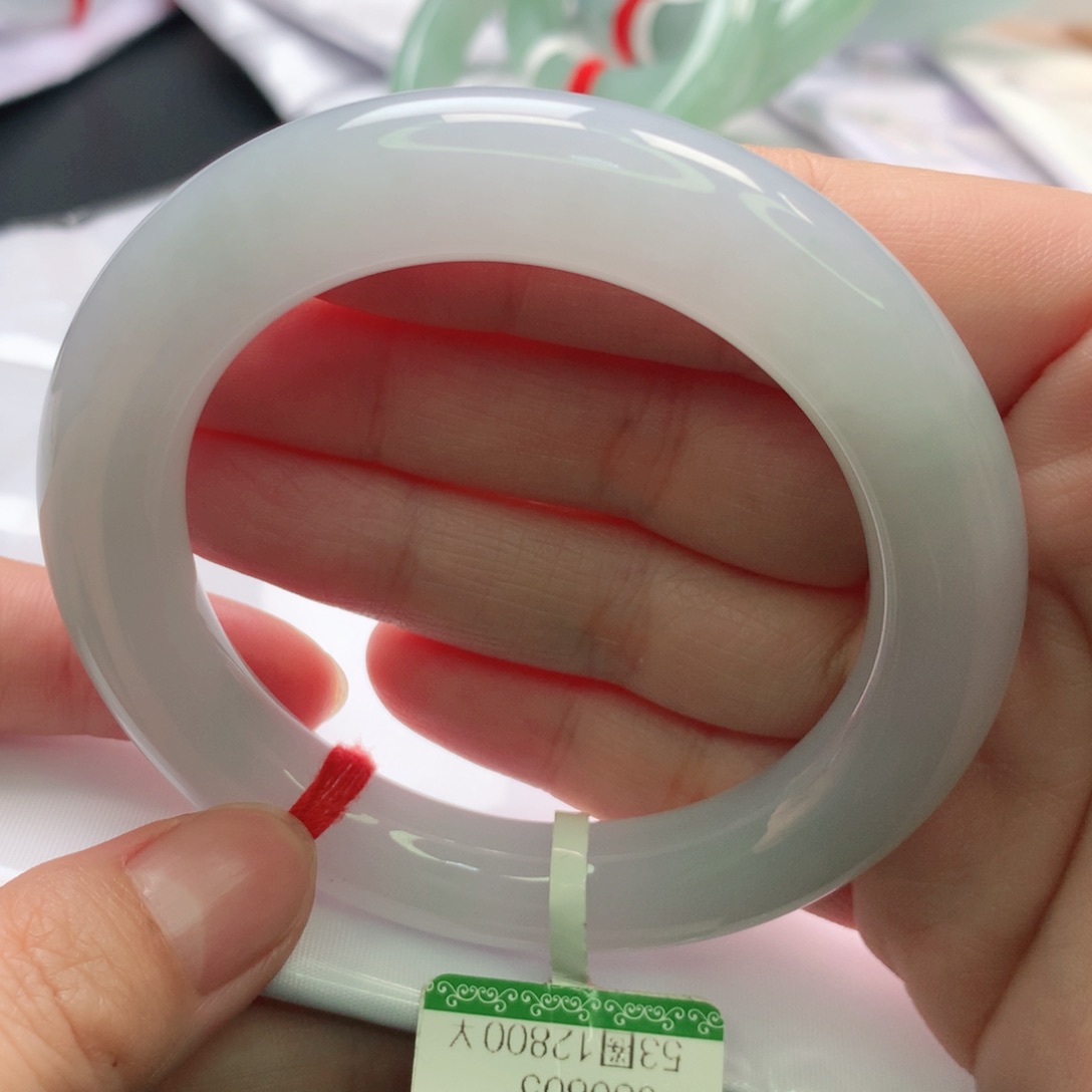 翡翠未镶嵌手镯5354圈