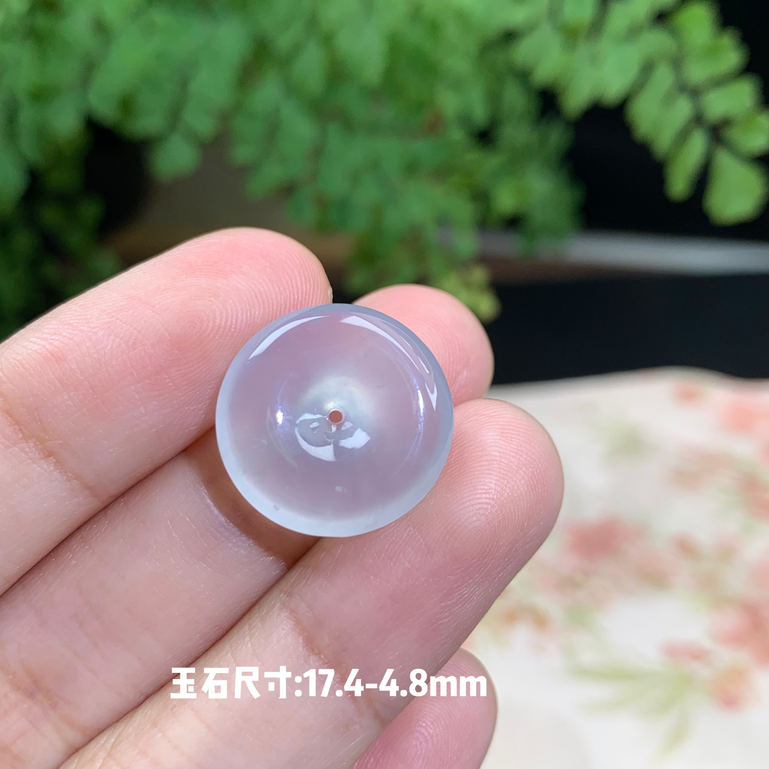 仙子翡翠冰种起光冰透冷色系平安扣吊坠缅甸翡翠A货冰透亮刚光粉