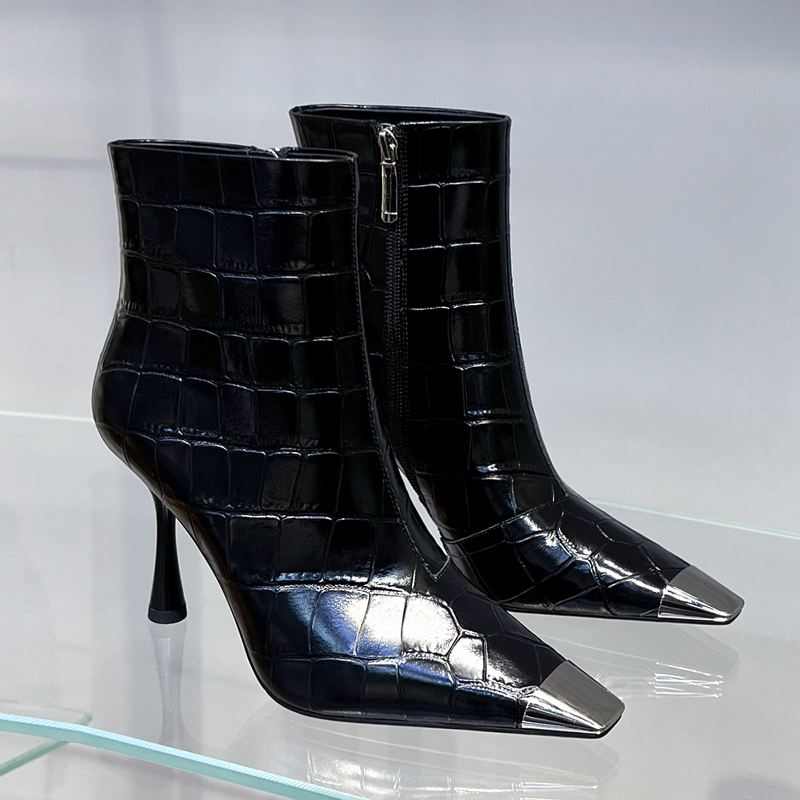 【现货】尖头短靴2025秋冬新款女士细跟高级感不累脚绝美高跟鞋007