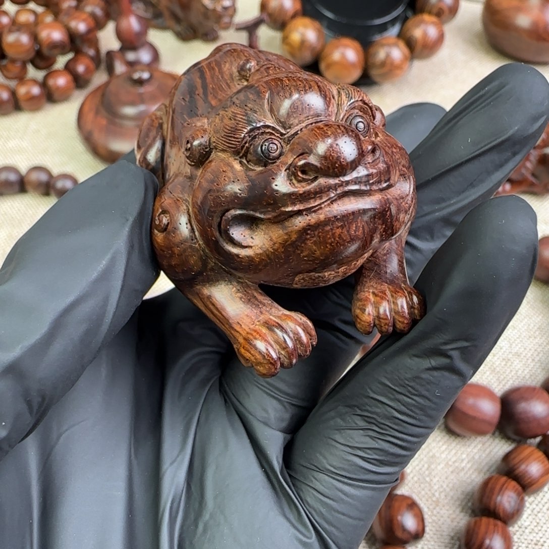 黄花梨/降香黄檀手串/手链微瑕，点胶