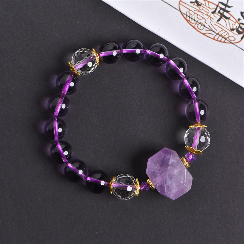 天然紫水晶创意手串0905c