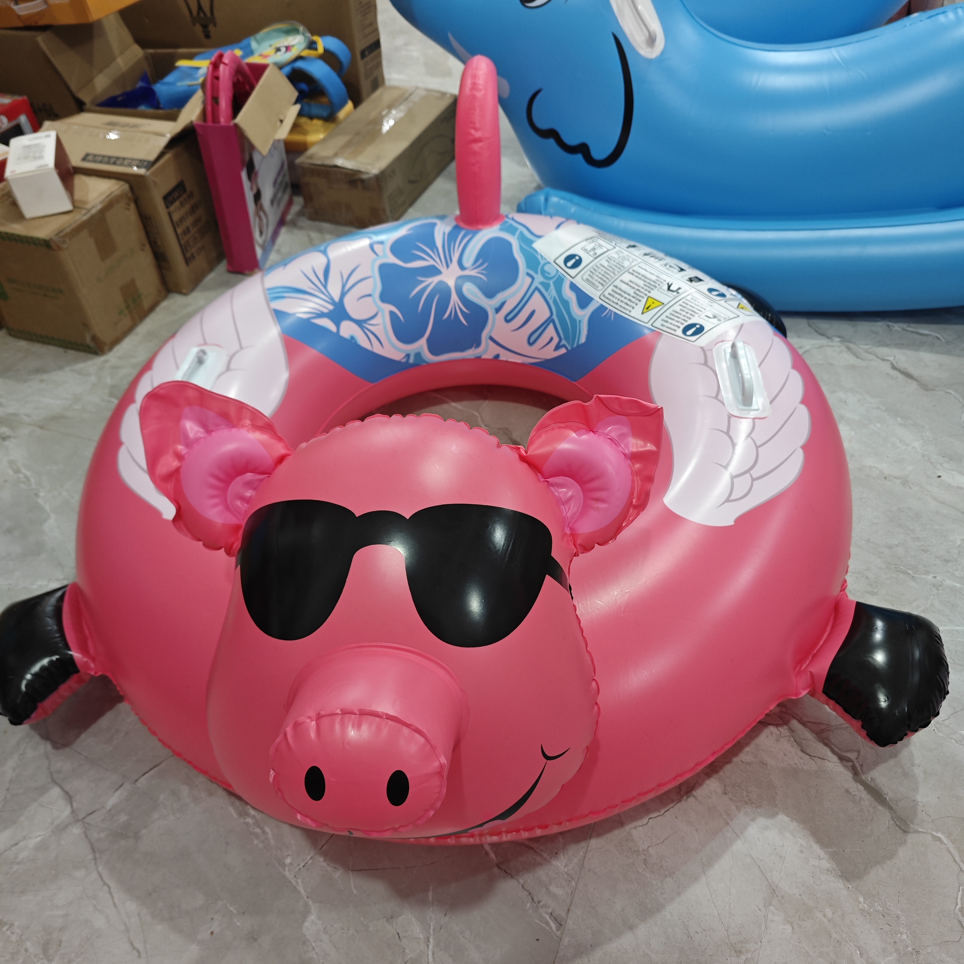 大号萌宠猪猪成人游泳圈