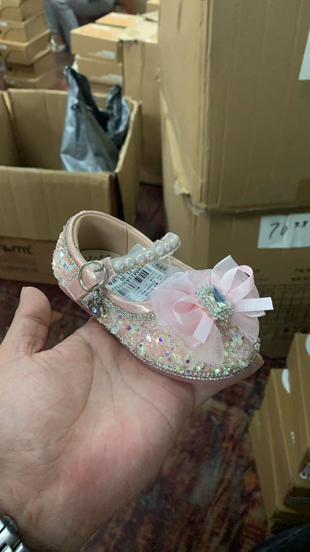 M家小童带钻公主鞋