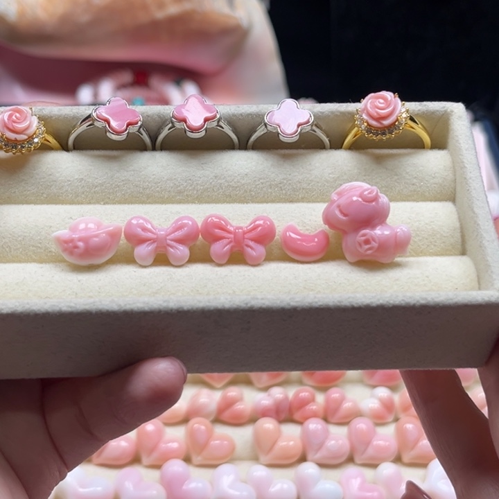 双***宝手串/手链贝壳粉贝小雕