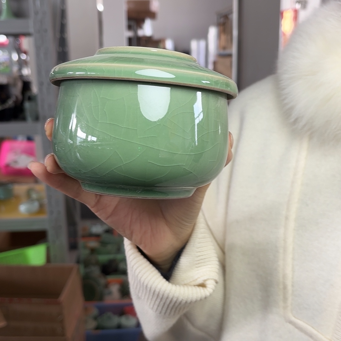 龙泉云间青瓷小米茶器
