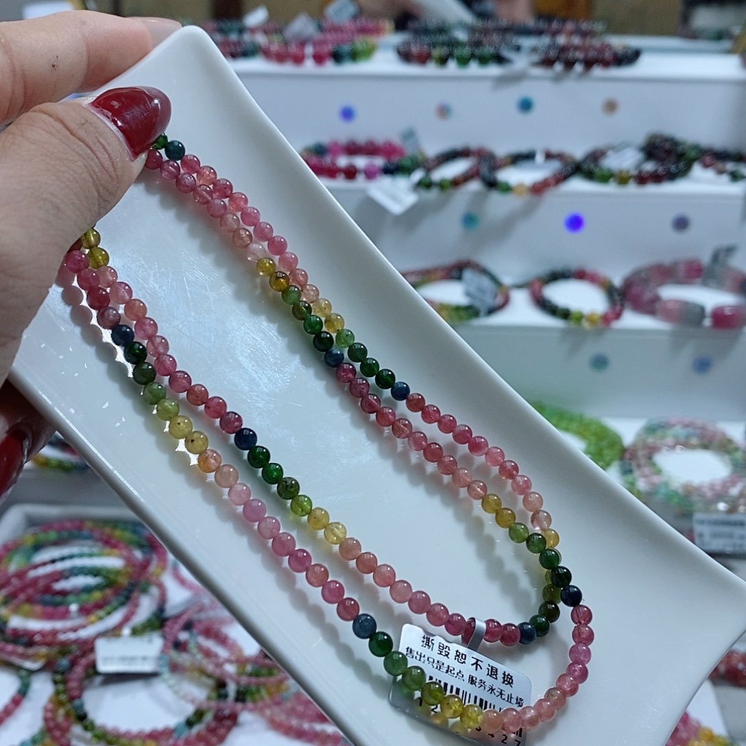 碧玺手链未镶嵌多样性发一条