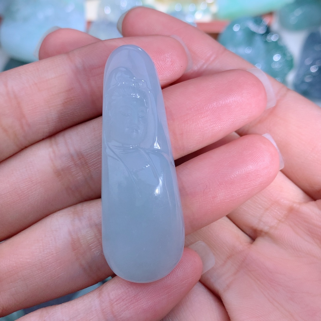 颈饰未镶嵌翡翠观音头