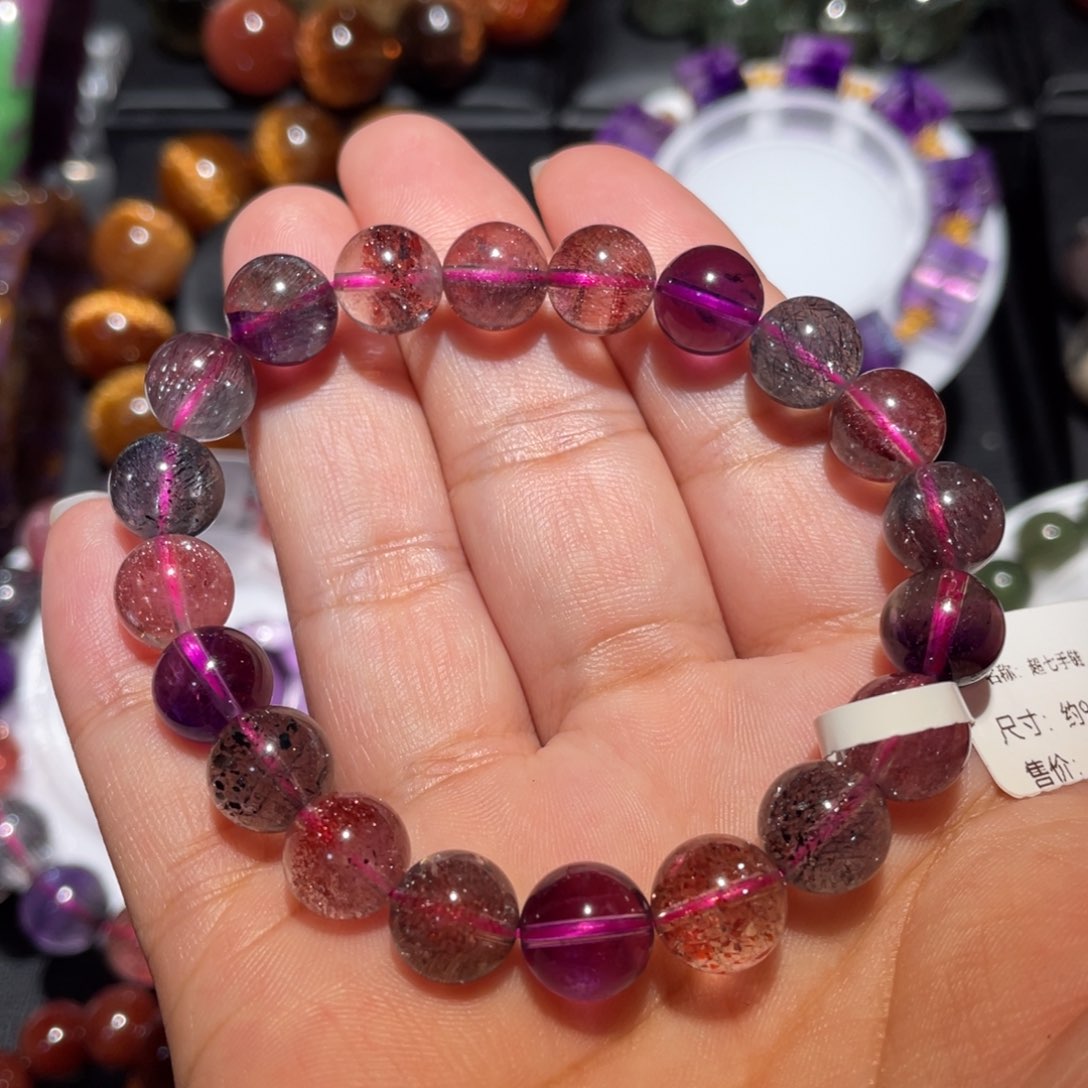 水晶手链未镶嵌超七手串9mm