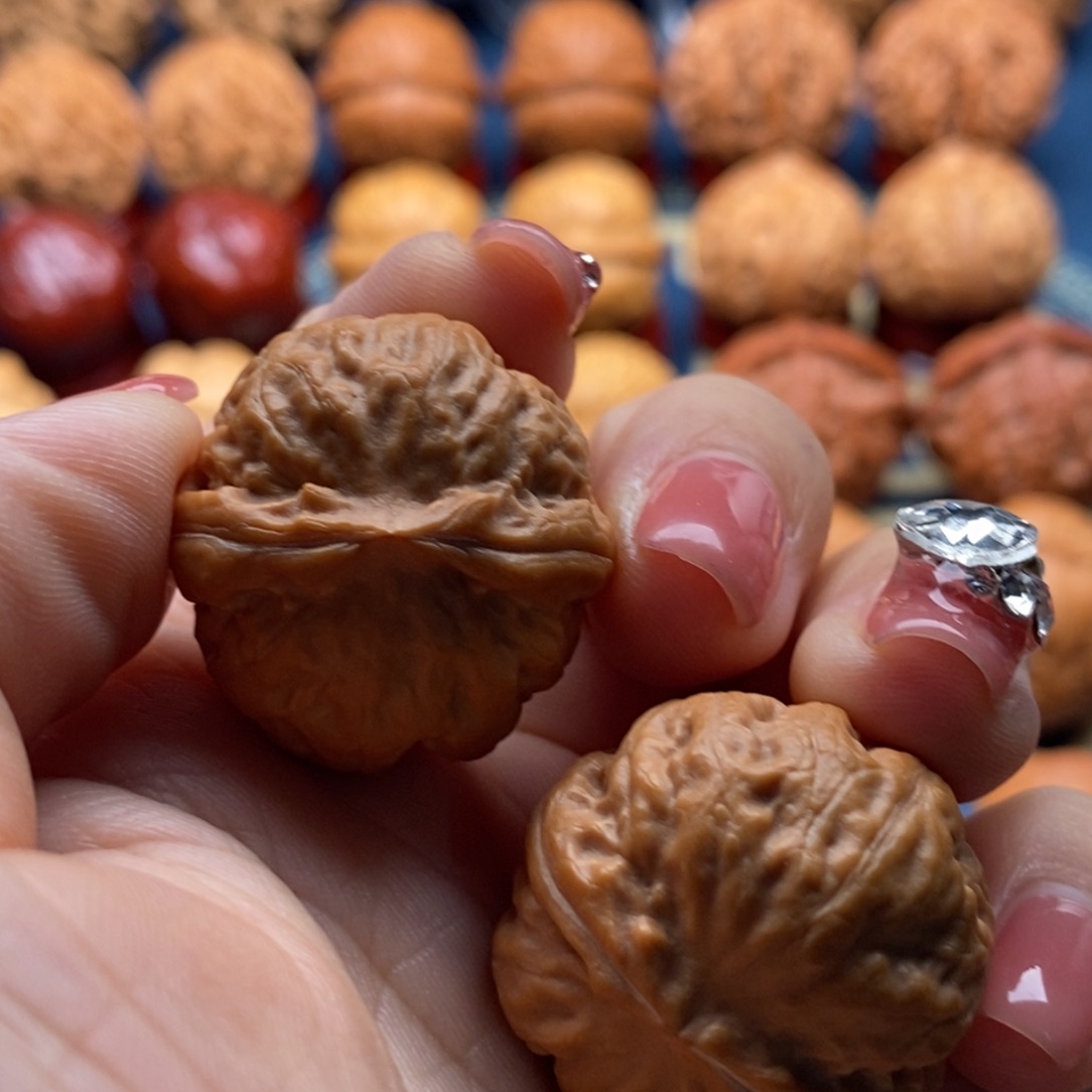 文玩核桃把件净**善精品小手捻