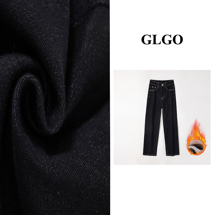 2025冬季植绒后双口袋3D立体双线撞色烟管牛仔裤96958