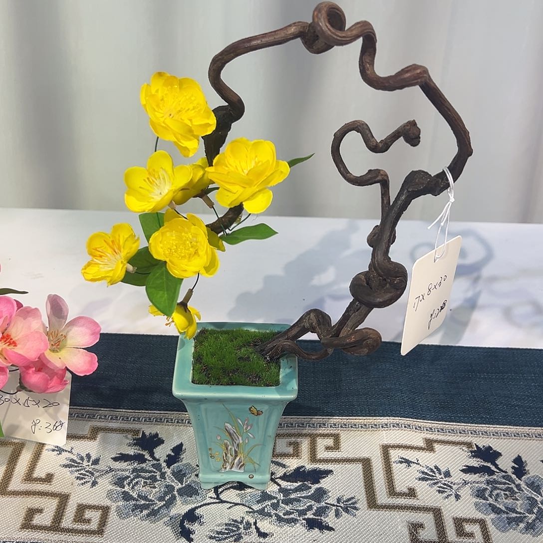 有机玻璃仿真花真根一物一拍