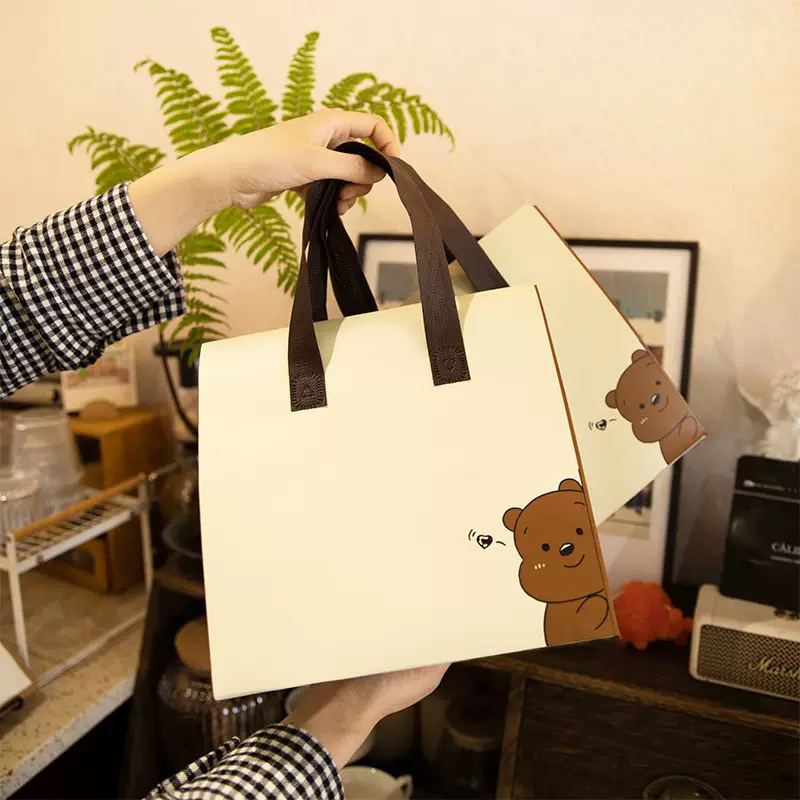 一次性外卖保温袋通用餐饮甜品蛋糕奶茶雪糕无纺布手提打包袋现货